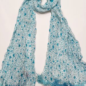 turquoise star print scarf