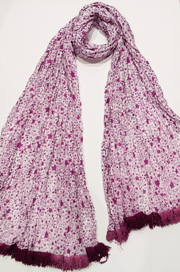 Cotton star print scarf