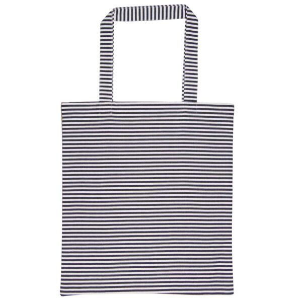 striped back of oops canvas bag