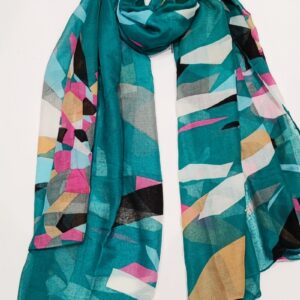 teal recycled scarf