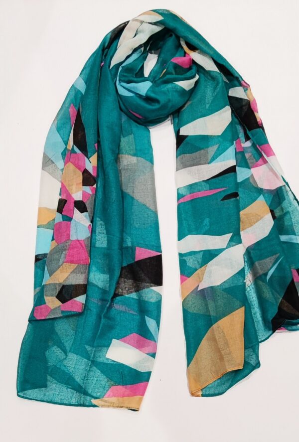 teal recycled scarf