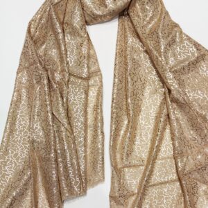 gold crackle print scarf