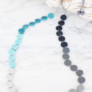 Suzie Blue turquoise resin disc necklace