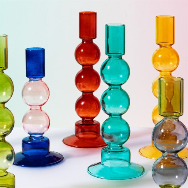 bubble glass candlesticks