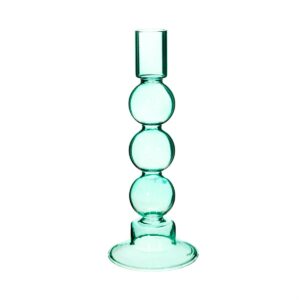 turquoise bubble glass candlestick