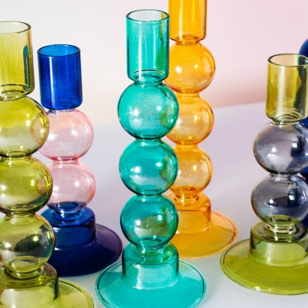 Bubble glass candleholder