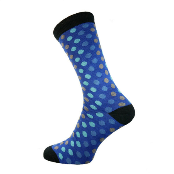 men's blue dotty bamboo socks