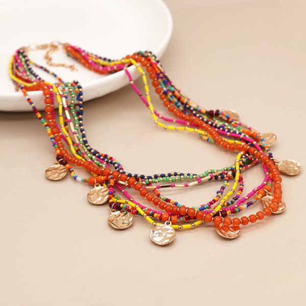 multi strand bead necklace