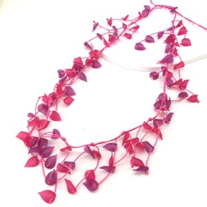 Pink Tiny Leaf Necklace