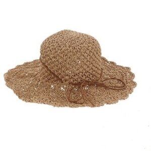 camel straw sun hat