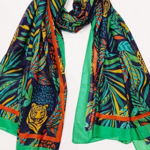 cotton jungle print scarf