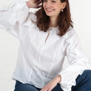 broderie anglaise cotton blouse