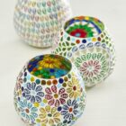 mosaic glass tealight holder