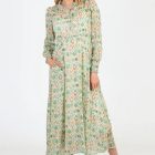 sage chiffon party dress