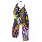 blue flower bamboo scarf