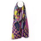 pink flower bamboo scarf