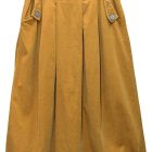 mustard cord pocket skirt