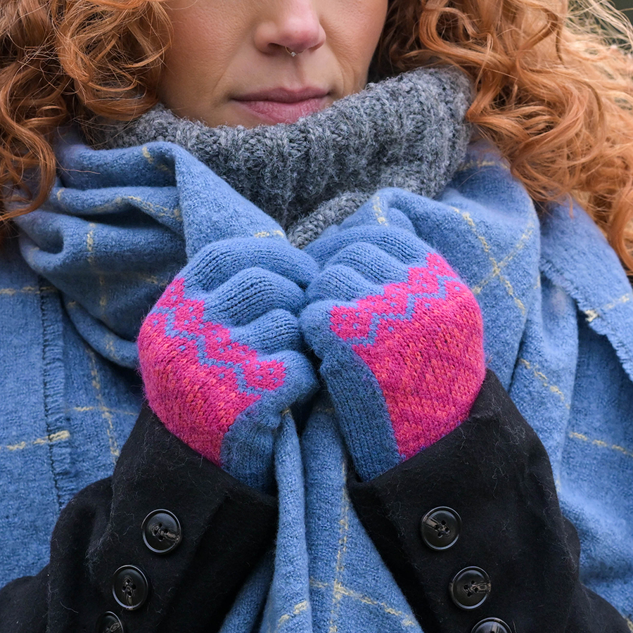 PoM fairisle gloves Rainbow and Spoon Oxford a fairisle knit gloves
