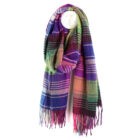 olive check blanket scarf