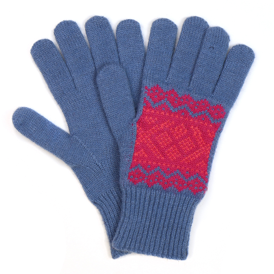 fairisle knit gloves