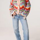 rainbow knit cardigan