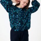 teal watercolour vines top