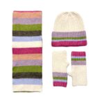cream thick knit hat