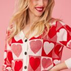 banana peel heart cardigan