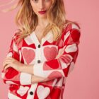 banana peel heart cardigan