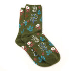 cotton floral sprig socks