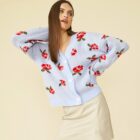 banana peel rose cardigan