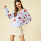 banana peel rose cardigan