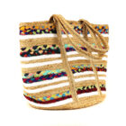recycled jute beach bag