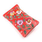 velvet pansy glasses case