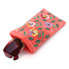 velvet pansy glasses case