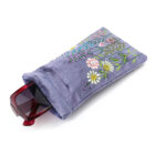 velvet flowers glasses case