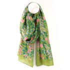 lime recycled glitter scarf