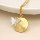 silver plated butterfly necklace