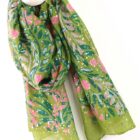 lime recycled glitter scarf