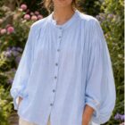 sky blue cotton shirt