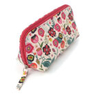 pink retro floral pouch