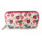 pink retro floral pouch