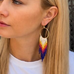 solar flare hoop earrings