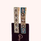 Powder diamond flower hairclips