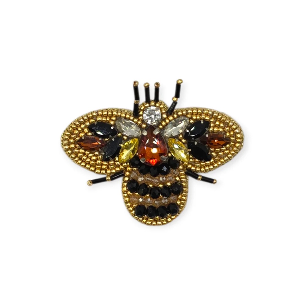beaded bumblebee brooch