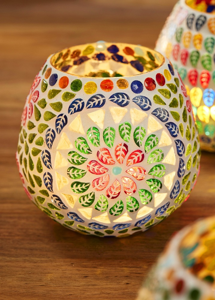 Ayana recycled glass tealight holder Rainbow and Spoon Oxford ayana glass tealight holder