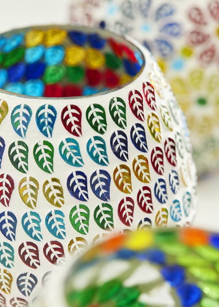 recycled glass tealight holder