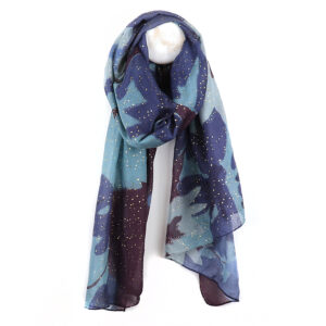 blue glitter scarf