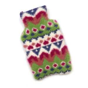 green hot water bottle