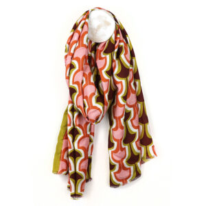 Retro print bamboo scarf
